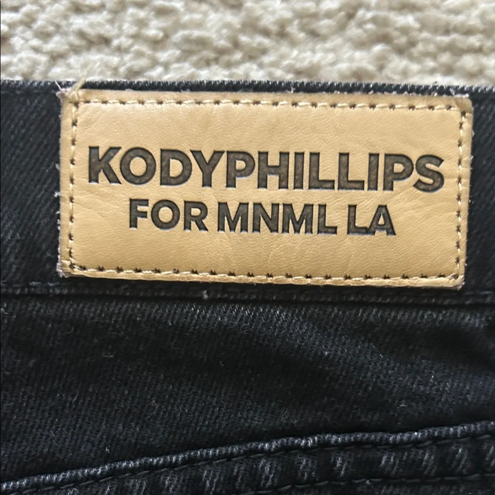 MNML Black Slim Ripped Jeans